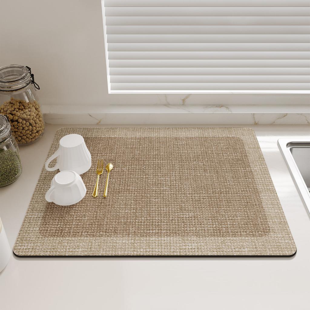 Коврик для сушки кухонной посуды, противоскользящий коврик для слива кофе, водонепроницаемый коврик для посуды, термостойкий коврик для столешницы, подставка для слива крана