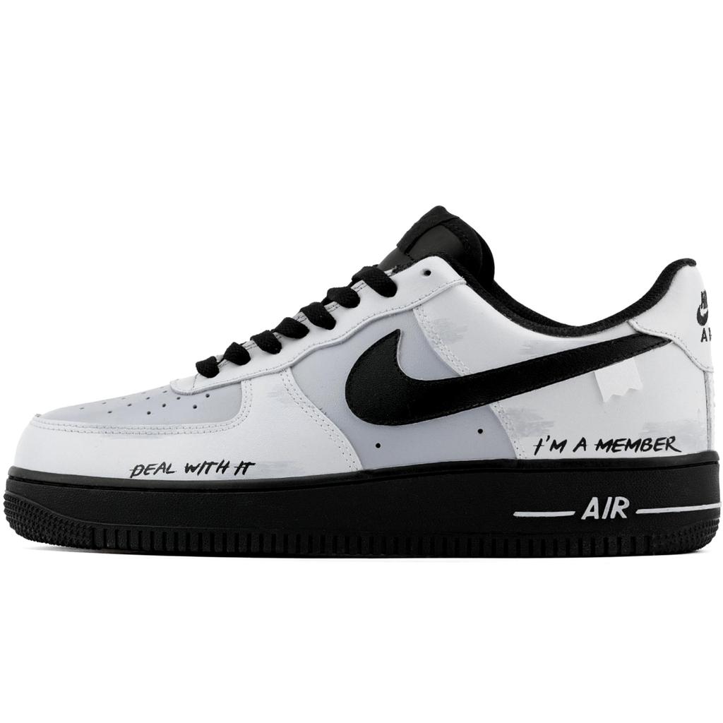 Nike Air Force 1 Height Increasing Low top Skateboard Shoes Unisex Concrete Gray CW2288-001(Team975-)
