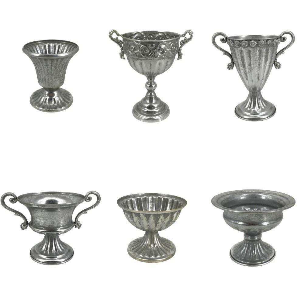 Classical European Flowerpot Silver Flower Planter New Iron Flower Vase Table Decor