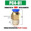 Высококачественный латунный пневматический фитинг PC 4 6 8 10 12MM Разные размеры Воздушный соединитель Трубка Быстроразъемные соединения Пневматические системы