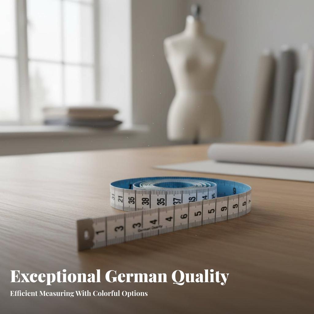 Sewing Tape Measure German Quality Sewing Tape Measure With Snap Fastener Flexible for Fitness Aficionados, Tailoring, Home
