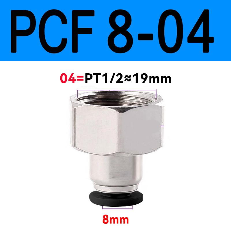 PCF Pneumatic Quick Push-in Tube Fitting Female Thread Straight Connector 04/6/8/10/12-M5/01/2/3/4