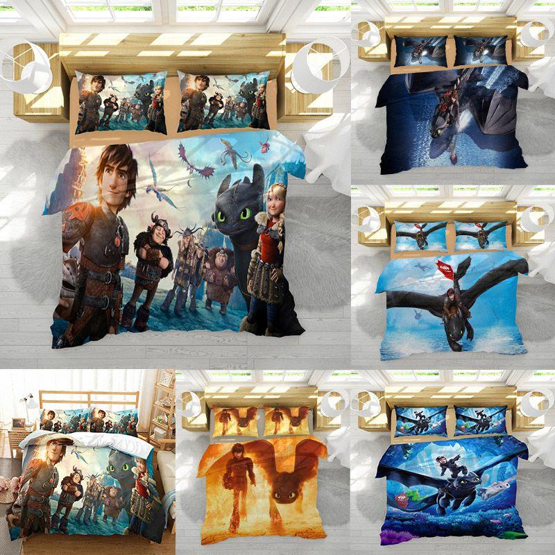 Cozy How To Train Your Dragon Design Bedding Set Crafted With Premium Polyester