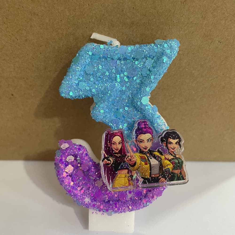 K-pop Свеча с темой Истребителей демонов 3D Цифра 0-9 Украшение для детского торта на день рождения Вечеринка в стиле аниме Аксессуары Подарки