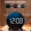 Цифровой будильник Большой светодиодный дисплей 3 уровня регулировки яркости Бесшумный Питание от USB/батареи Для дома