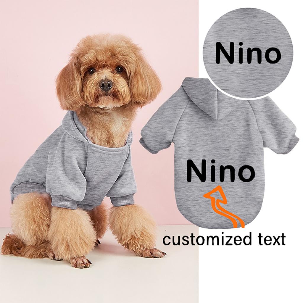 Custom Hoodie For Small Medium Pet, Personalized Photo/Text Pet Warm Pullover Pet Hoodie Custom Sweatshirt