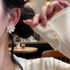 Эфирные корейские серьги-гвоздики с лепестками: Универсальный, Модный, Дизайн в стиле легкой роскоши для ощущения высокого качества.