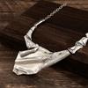 Personalised Irregular Geometric Necklace Set Exaggerated Feeling Pleated Alloy Necklace