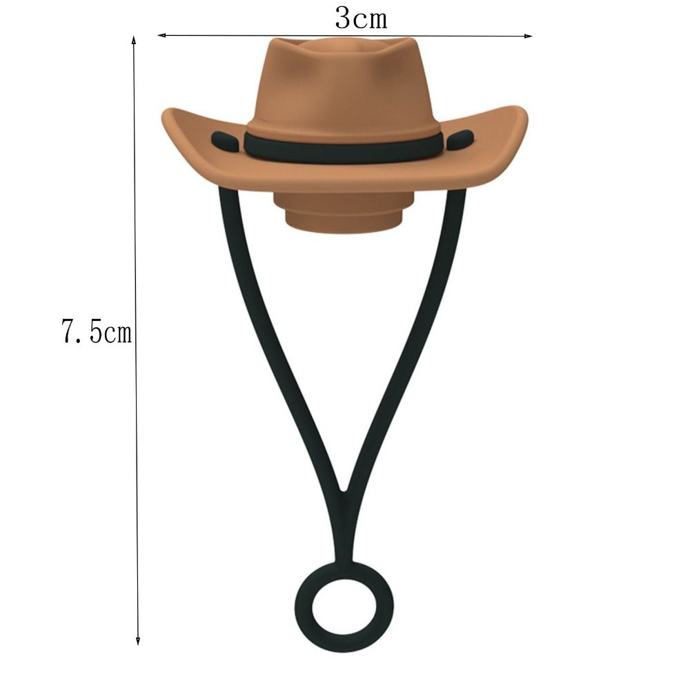 Leak Proof Cowboy Hat Straw Cover Dust-proof Straw Cap Straw Tip Protective Cap Straw Topper Party