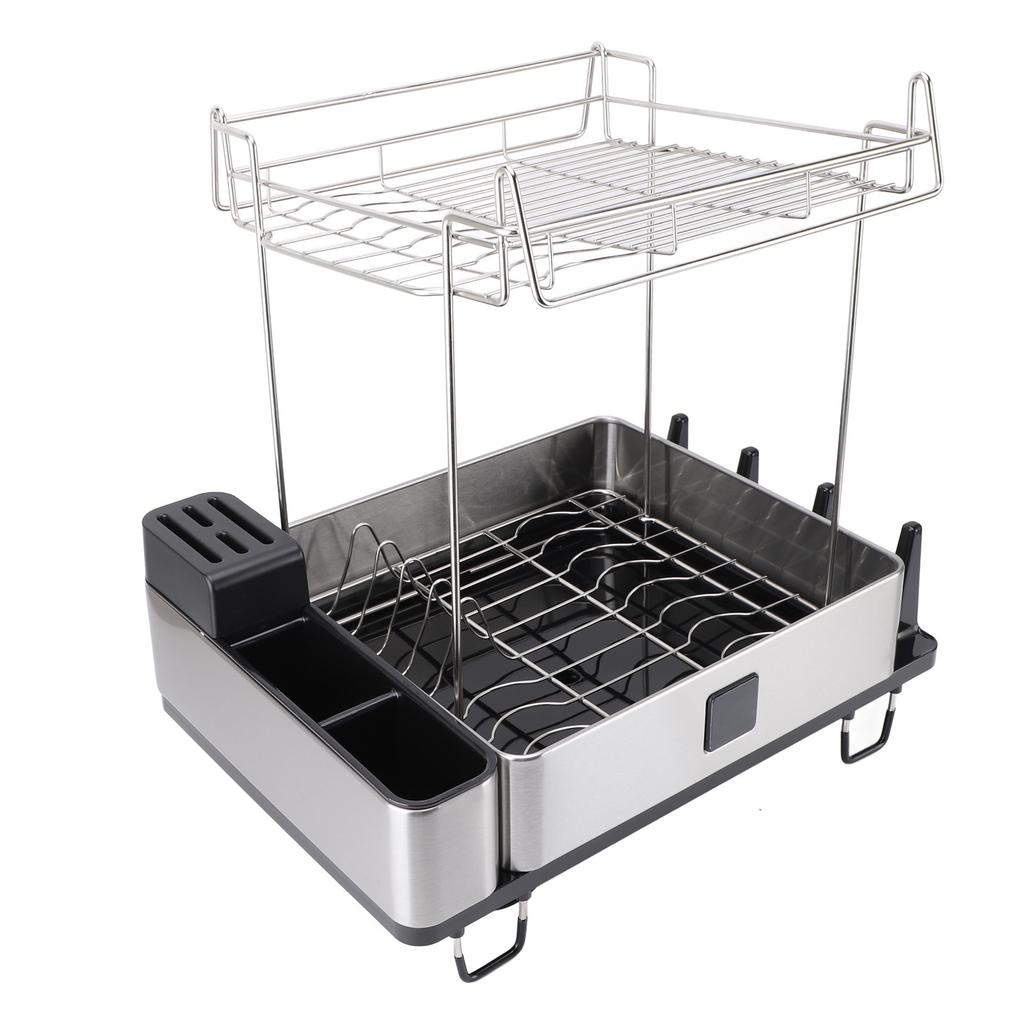 Сушилка для посуды из нержавеющей стали, устойчивая к высоким температурам, легко моется, экономит место