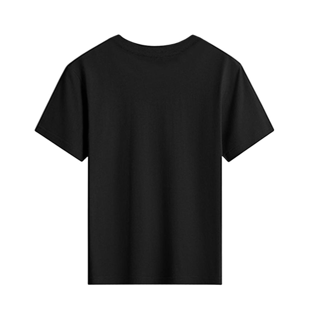 Детская футболка, свободный повседневный свитер с круглым вырезом и принтом, короткий рукав, футболка, топ