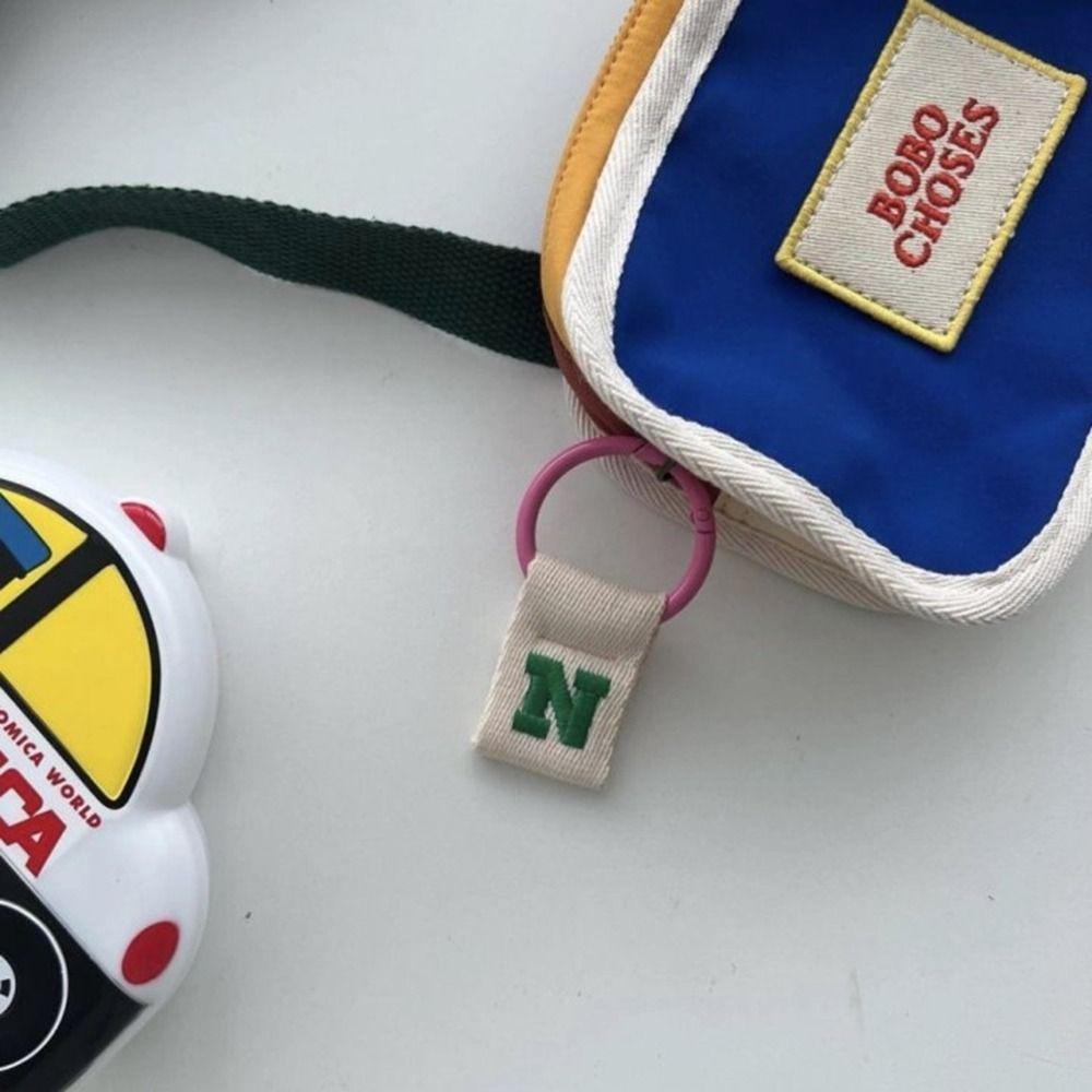 Embroidery 26 Letter Key Chain Key Ring Business Key Holder Creative Alphabet Car Key Buckle  Man