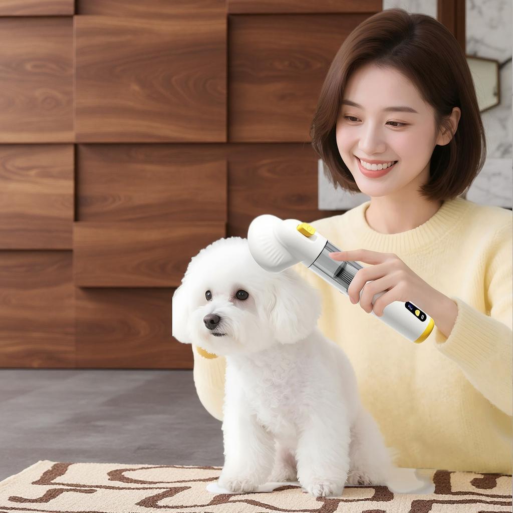 Cute Smart Handheld Bagless White Mini Eco-Friendly Plastic Electric Cordless Vacuum Cleaner for Cat Pet Hair Grooming