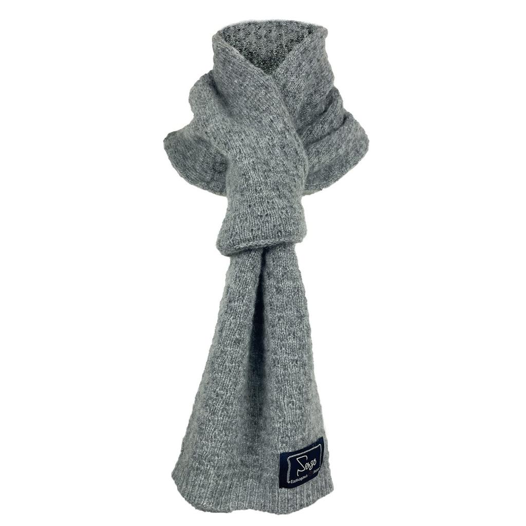 TERAICHI Cashmere Compact Solid Color with Gift Made In Short Insert Sengo Compact Scarf 100% Muff™ Box, Japan, Scarf, Scarf, (Gray)