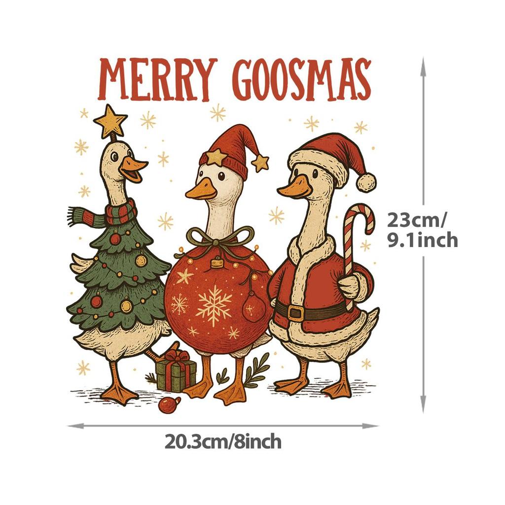 Calcomanías De Transferencia De Hierro Para Fiesta De Navidad De Animales, Pegatinas Fáciles De Imprimir, Parche Diy Para Regalo De Ropa