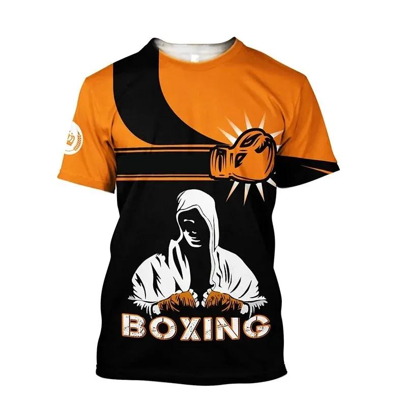 Boxing Training Women's T-shirt Quick Dry Loose Casual Sports Tough Guy Style Men Round Neck Short Sleeve Oversized Comfortable Clothing