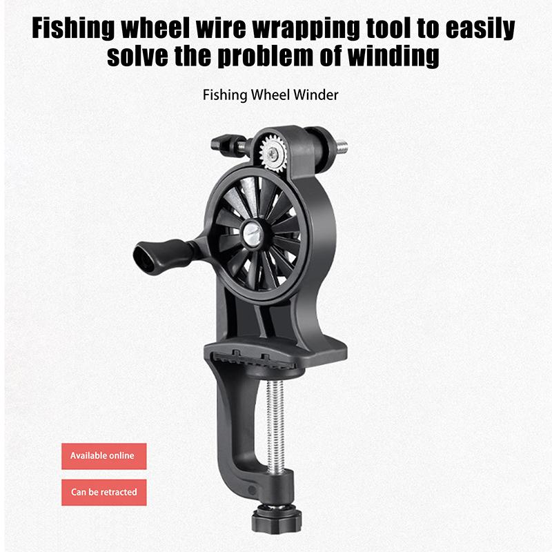 Fishing Line Winder Fishing Line Spooler Adjustable Portable Table Clamp Fishing Reel Machine Wire Winding Reclaimer Equipment