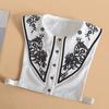 Embroidery Big Lapel Fake Collar Women Detachable Collar Peter Pan False Collar Woman Removable Dickie Half Shirt Women Faux Col