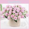 Artificial Rose Flower Bouquet With Silk Material For Home Decoration Wedding