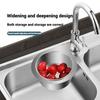 Multi-functional Basket,Stainless Steel Swan Sink Strainer Basket, Tap Hanging Filter Basket, Corner Sink Strainer
