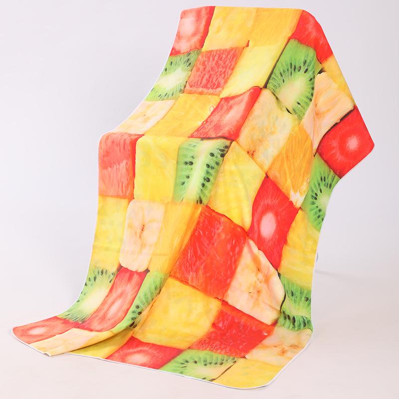 Locomotive Enthusiasts Sports Towels Quick-drying Double-sided Velvet Beach Towels Printed Bath Towels