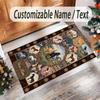 Horse Theme Crystal Velvet Floor Rug Personalized Custom Name Text Warm Carpet Home Decoration