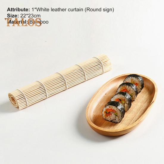 Прочный бамбуковый многофункциональный коврик для суши с рисовыми шариками ручной работы, коврик для суши-тарелки для кухни