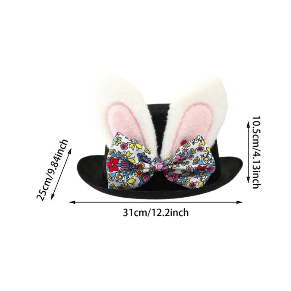 Favors Black Color Easter Hat Role Play Dress Up Top Hat Stage Performance Cosplay Headgear Party Event