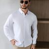 Новая мужская рубашка business casual с длинным рукавом, однотонная, устойчивая к складкам, не мнется, удобная, для любого сезона, универсальный топ
