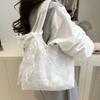 Korean Small Fresh Lace Flower Canvas Bag Female Large Capacity Gentle Fairy Shoulder Tote Bag Commuter Armpit Bag