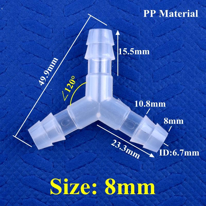 10 шт./лот 4~12 мм пластиковый 120° Y-образный тройник-соединитель для аквариума, адаптер для воздушного насоса, распределитель жидкого газа, садовый шланг для воды в форме пагоды