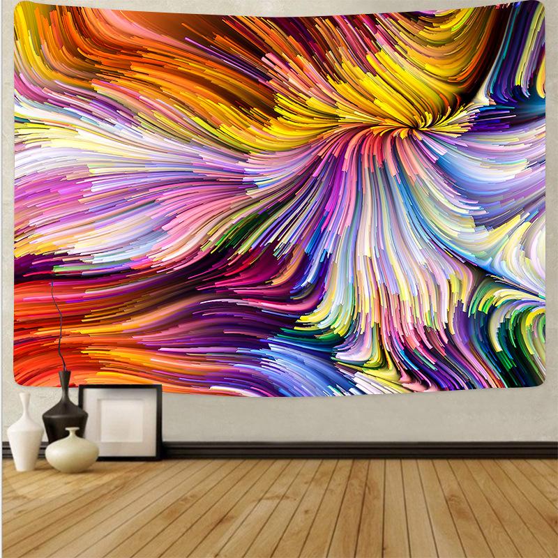 Tapestry Colorful Flow Paint Wall Hanging Mandala Tapestries Modern Art Psychedelic Home Decor Wall Decor