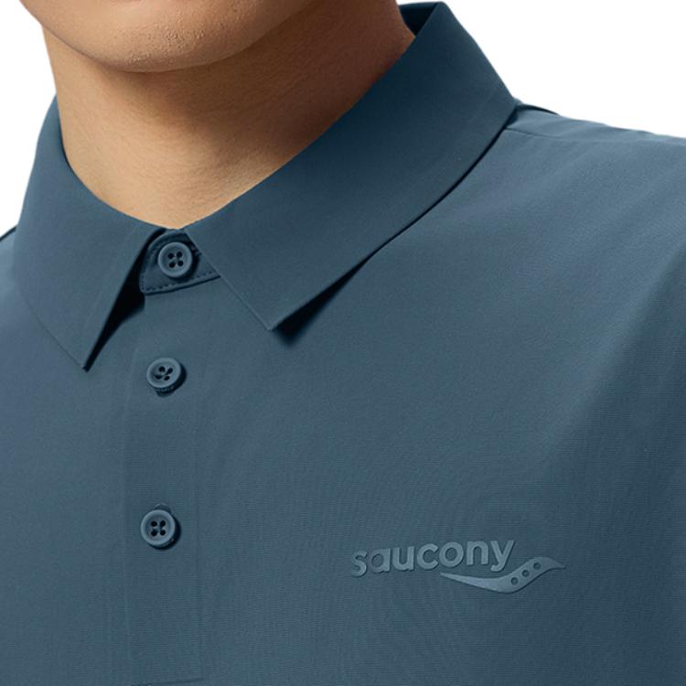 Мужская рубашка Saucony Поло мужское Лунный синий