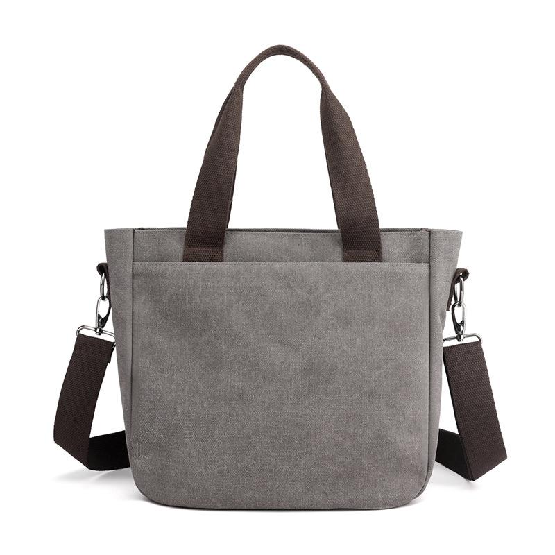 Large Capacity Women's Bag Canvas Bag Women's Commuter Tote Bag with Simple Single Shoulder Crossbody Bag