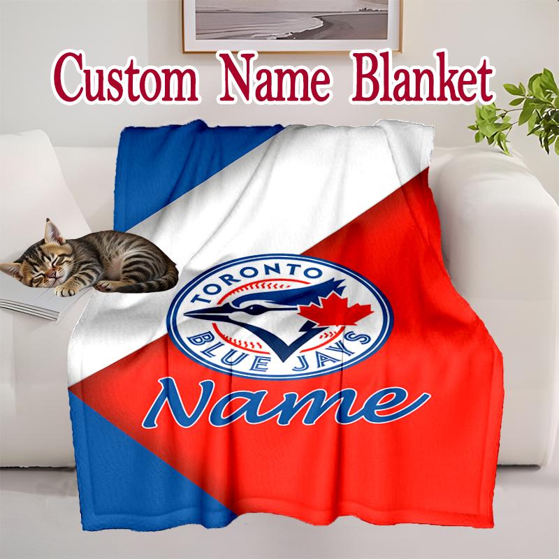1pc Toronto Blue Jays (1) Blanket, Home Printed Throw Blanket - Soft Blanket Gift for Family, Washable Sofa Bed Blanket
