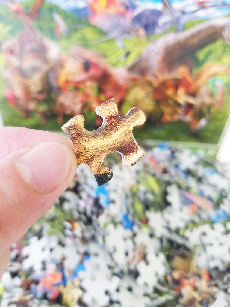 In 1000 Piece Jigsaw Puzzle Big Dinosaur World X [Made Japan] (49 72cm)