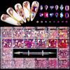 Nail Art 21 Grid Rhinestone Box Nail Art Diamond Flat Bottom Special-Shaped Diamond Nail Rhinestone Nail Art Jewelry Set