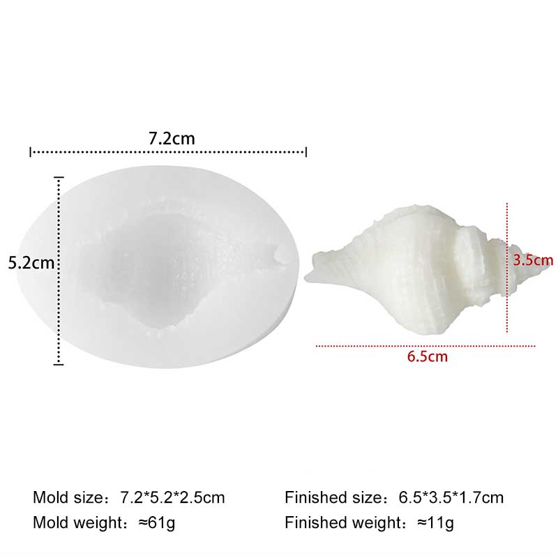 Ocean Series Shell Conch Starfish Silicone Mold DIY Aroma Gypsum Epoxy Resin Mold Handmade Soap Mould