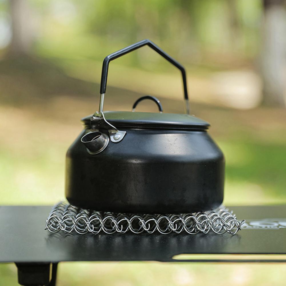 Уличный пружинный изолированный коврик из нержавеющей стали 304, теплоизоляционная подушка, термостойкий коврик для горячих блюд, кастрюль и сковородок для кемпинга