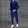 2024 New African Ethnic Embroidered Men's 2-Piece Suit Set