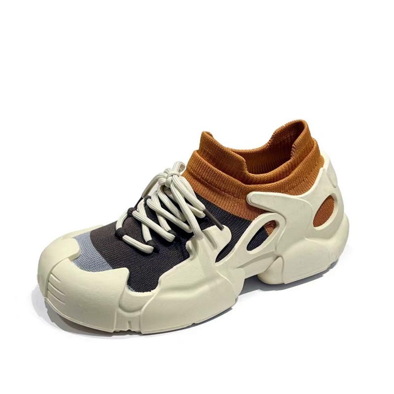 Модные трикотажные дышащие кроссовки для женщин, повседневная обувь смешанного цвета с комбинированным дизайном, легкие нескользящие летние кроссовки для бега