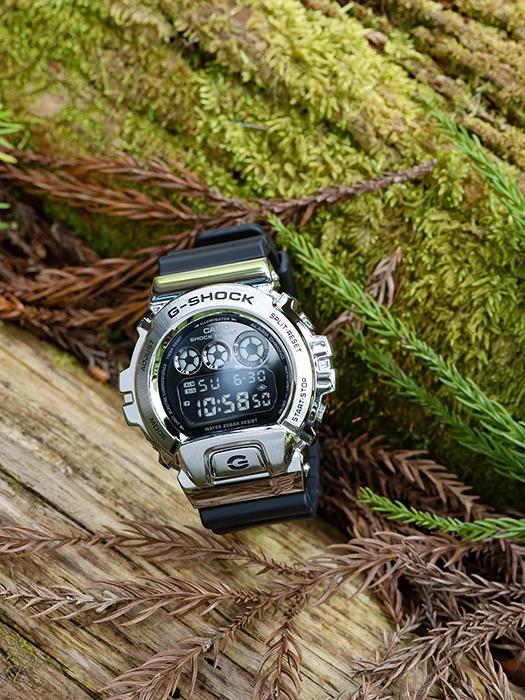 Casio Мужские кварцевые часы G-SHOCK из нержавеющей стали, водостойкие 200 м, ударопрочные, с будильником, GM-6900-1