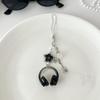 Bags Decoration Earphone-shaped Keychain Glitter Microphone Pendant  Backpack Charms
