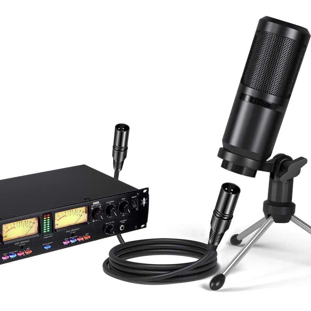 Микрофонный кабель XLR удлинитель кабеля до 2 м для профессионального микрофона, совместимого с записывающими устройствами, такими как конденсаторный AV конденсаторный AV черный (мужской