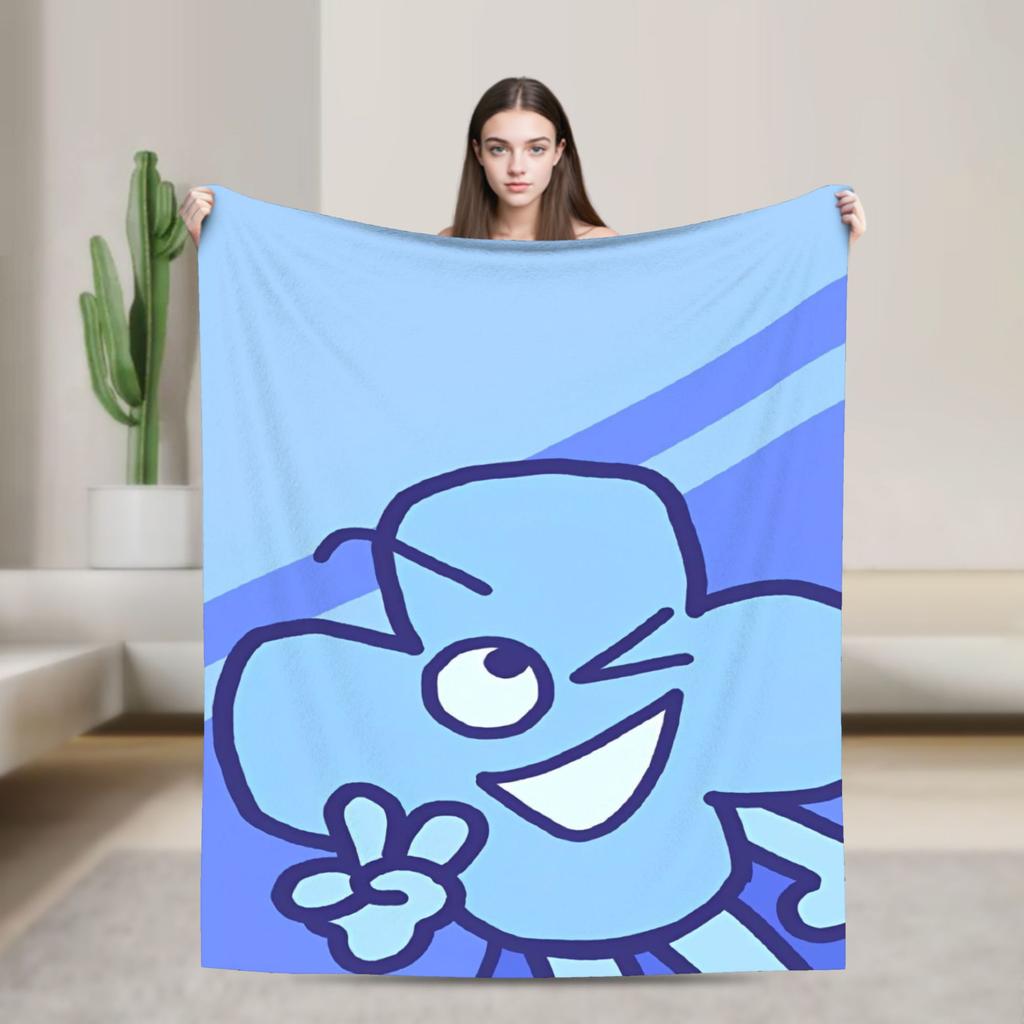 Cartoon Blankets Bfdi Flannel Funny Warm Throw Blanket for Home Autumn/Winter