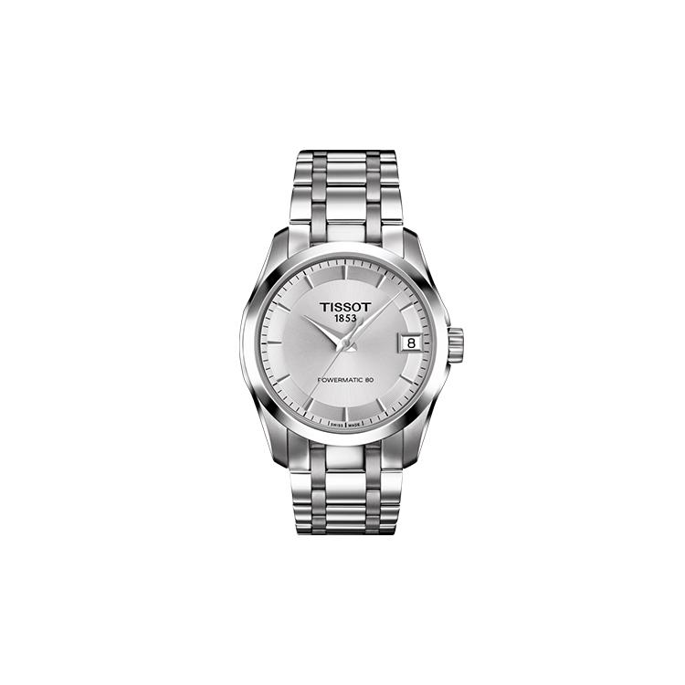 Tissot Kutu Collection Автоматический Механический Механизм Водонепроницаемость 100 м Женские Часы 32 мм Серебристый Циферблат T035.207.11.031.00