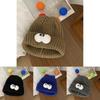 Cartoon Playful Big Eye Monster Knitted Cap For Men And Women Available In Fashionable Colors Perfect For Weather Cold