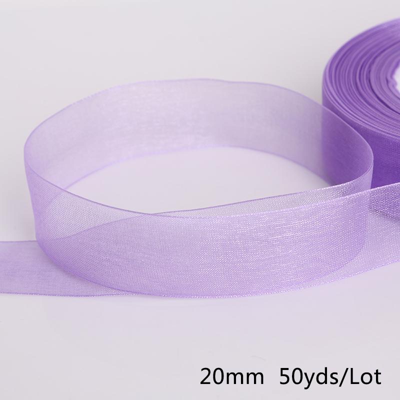 Satin Edge Sheer Organza Ribbon Bow Craft 20mm Chiffon Roll Sewing Fabric Accessorie Gift Wrap