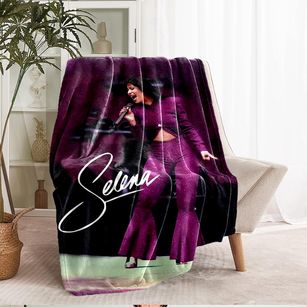 Selena Quintanilla Theme Printed Blanket - Perfect for Couch, Bed, Travel & Outdoor Use | Machine Washable, Cozy & Durable.