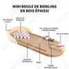 Bowling Set - TD - Mini Bowling - 10 Pins - Wood - For Children from 3 Years